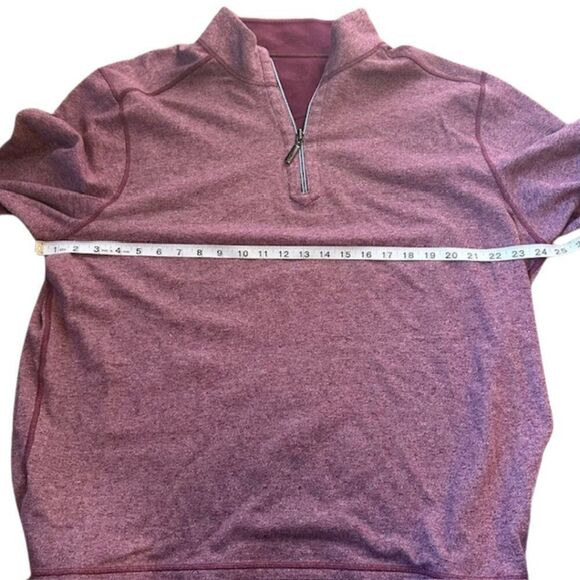 Tommy Bahama Reversible 1/4 Zip Top in Size XL Colors Purple Rose and Blush - Picture 7 of 8